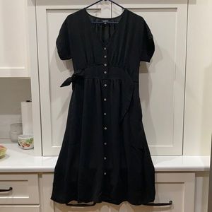 Black midi dress